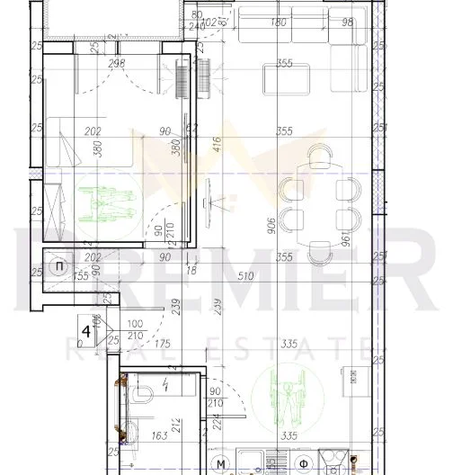 Двустаен тухлен във Владиславово – 30кв.м. дневен тракт - - снимка 1 - Имоти Премиер