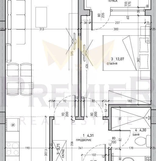 Двустаен в кв.Малинова Долина -  - снимка 1 - Имоти Премиер