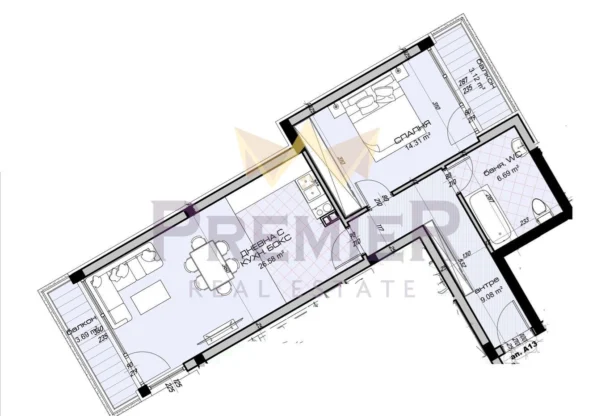 Агенция за недвижими имоти - Имоти Премиер - имот - 900269, Цена: 89900 EUR