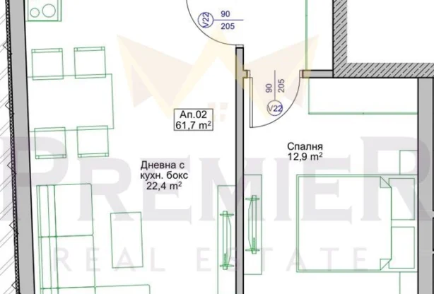 Агенция за недвижими имоти - Имоти Премиер - имот - 1068589, Цена: 84093 EUR