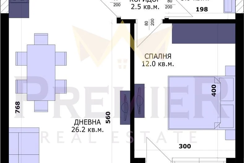 Двустаен южен Кайсиева градина -  - снимка 1 - Имоти Премиер