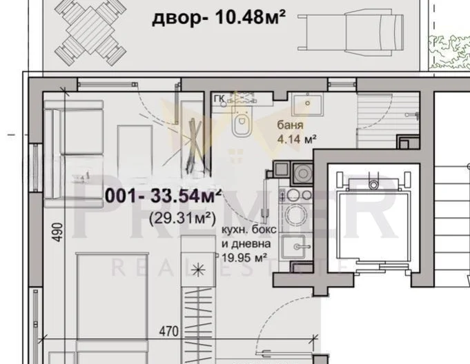 Едностаен в кв.Кръстова Вада -  - снимка 2 - Имоти Премиер