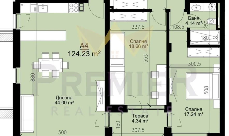 Етаж 2 – 3 стаен -  - снимка 1 - Имоти Премиер