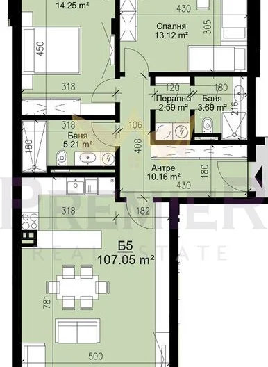 Етаж 3 – 3 стаен – с двор – Бриз -  - снимка 1 - Имоти Премиер