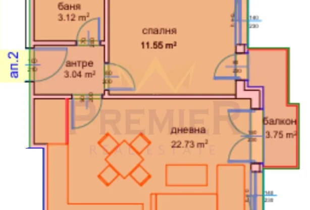 Обява за имот 1058680, Площ: 62 м<sup>2</sup>, Цена: 88000 EUR - Апартаменти Варна Възраждане 3