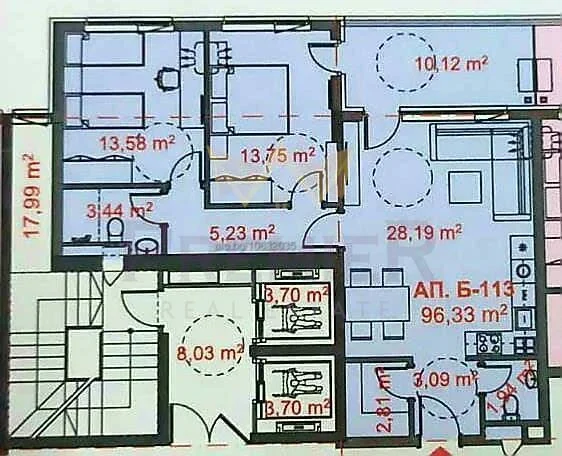 Háromszobás lakás a Central Park lakóparkban, Szlaveikov -  - snimka 2 - Imoti Premier