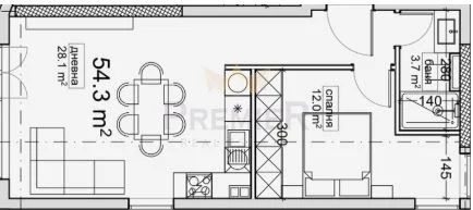 Двустайни апартаменти Варна - имот - 1165723 . 63.63 м<sup>2</sup>, Цена: 91990 EUR