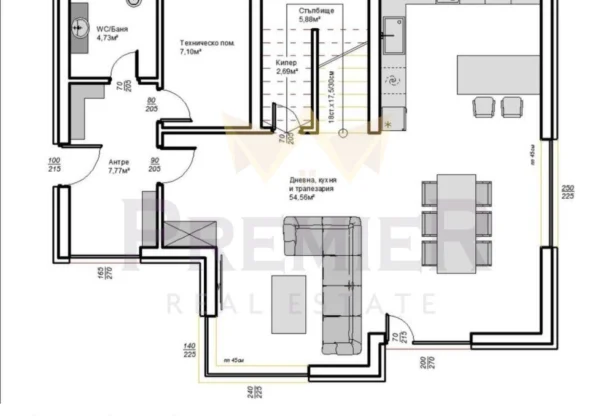 Обява за имот 1187775, Площ: 208 м<sup>2</sup>, Цена: 420000 EUR - Апартаменти Варна Траката