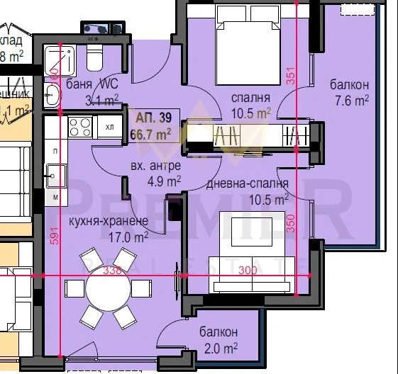 КОМФОРТЕН ТРИСТАЕН АПАРТАМЕНТ В ПРИМОРСКО - - снимка 4 - Имоти Премиер
