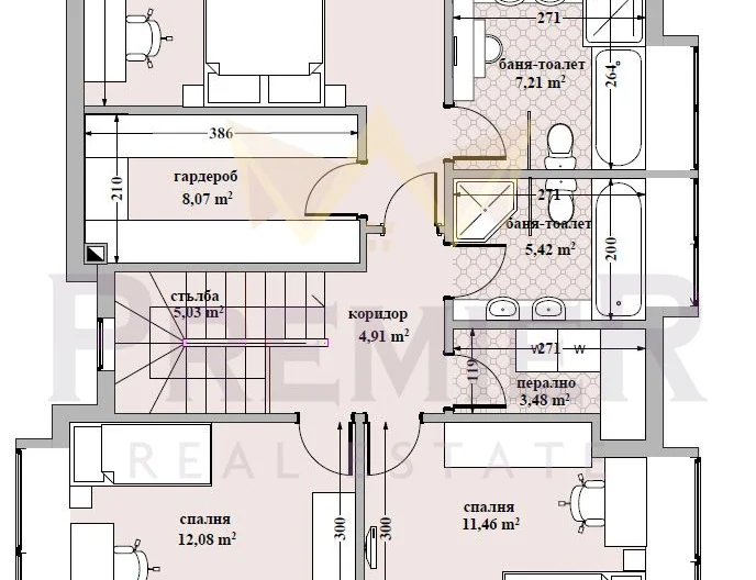 Комплекс „Танго“- триетажна къща с панорама м-т Зеленика -  - снимка 9 - Имоти Премиер