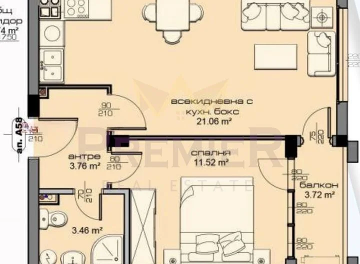 Kétszobás lakás – Planova, Várna -  - snimka 2 - Imoti Premier