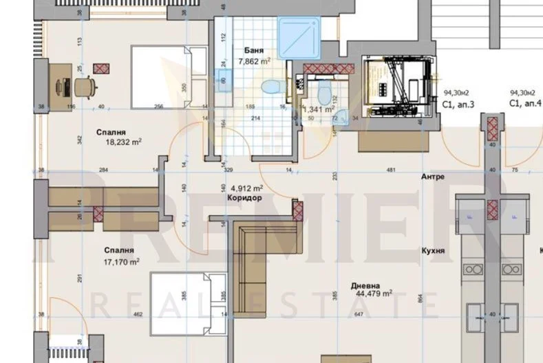 Луксозен 3-стаен апартамент в  Детски град! -  - снимка 7 - Имоти Премиер