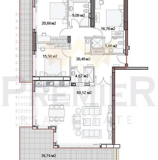 Луксозен четеристаен апртамент в к.к. Слънчев Ден -  - снимка 17 - Имоти Премиер