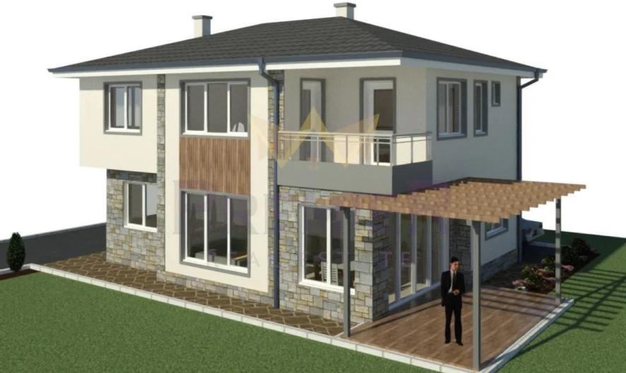 МОНОЛИТНА ДВУЕТАЖНА КЪЩА С ДВОР,  м-т Ракитника -  - снимка 4 - Имоти Премиер