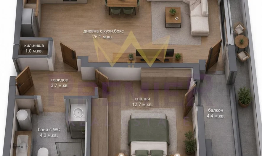 🏡 NEUBAU | BEWÄHRTER INVESTOR | MITTLERES STOCKWERK | STADTVIERTEL VAZRAZHDANE 1, VARNA -  - snimka 1 - Imoti Premier