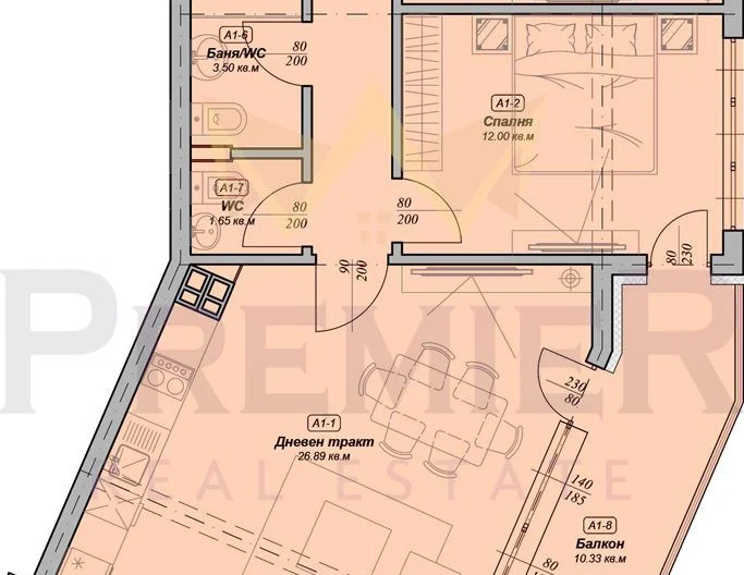 НОВ, 3-СТАЕН АПАРТАМЕНТ В ГАЛАТА -  - снимка 2 - Имоти Премиер