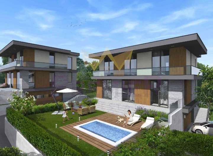 НОВА ЛУКСОЗНА ЕДНОФАМИЛНА КЪЩА С БАСЕЙН -  - снимка 1 - Имоти Премиер