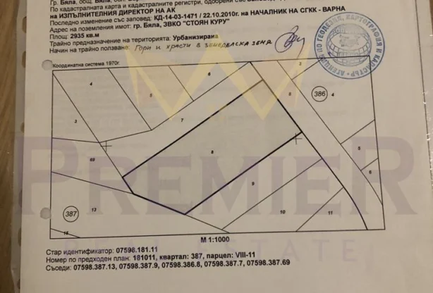 Обява за имот 731107, Площ: 2935 м<sup>2</sup>, Цена: 160000 EUR - Имоти Премиер