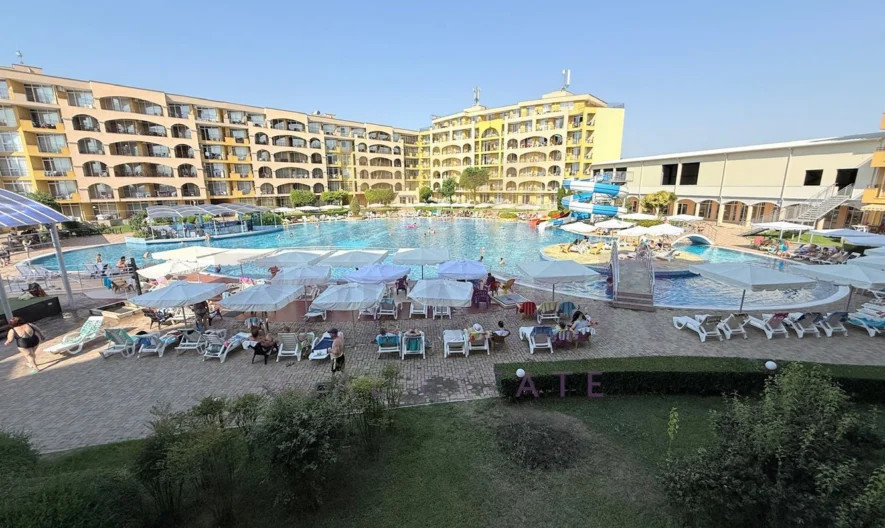 Обзаведен двустаен апартамент с панорама море на първа линия в к-с „Мидия Фемили Резорт“, Ахелой -  - снимка 10 - Имоти Премиер