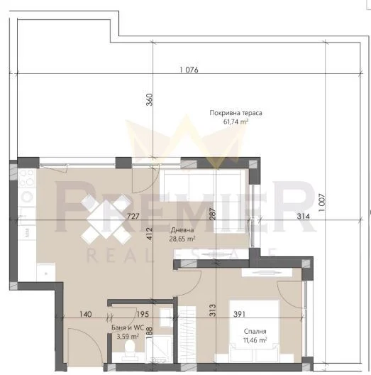 One-bedroom apartment in Kershiyaka - - snimka 1 - Imoti Premier