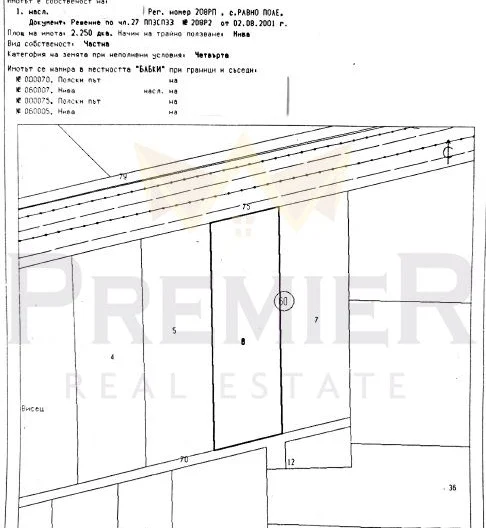 Парцел в района на с.Равно поле. -  - снимка 1 - Имоти Премиер