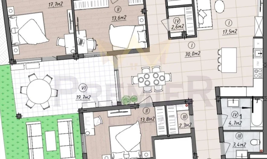 Първа линия, 3 спални, разсрочка - - снимка 1 - Имоти Премиер