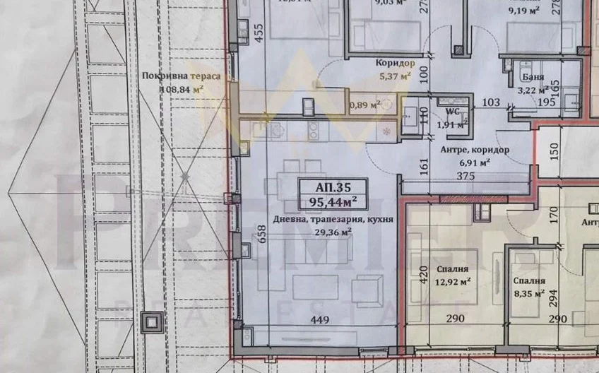 Пентхаус МНОГОСТАЕН апартамент в Малинова долина -  - снимка 22 - Имоти Премиер