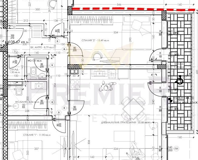 Просторен четиристаен южен апартамент Варна Изгрев -  - снимка 11 - Имоти Премиер
