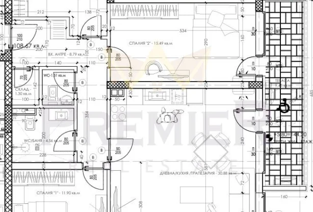 Код на имот: 994581, Площ: 127 м<sup>2</sup> кв.м, Четиристайни апартаменти Варна - Цена: 185400 EUR