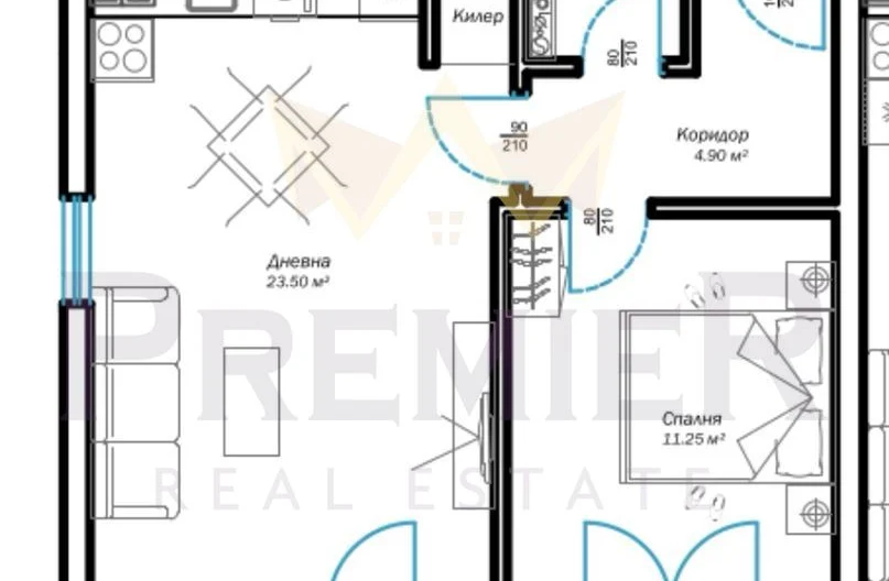 Просторен тристаен апартамент с гледка, ж.к. Възраждане 3, гр. Варна - - снимка 4 - Имоти Премиер