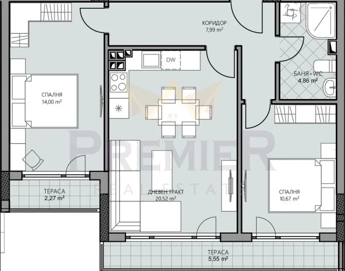 SÜDSEITIGE 3-ZIMMER-WOHNUNG, VAZRAZHDANE 2 -  - snimka 1 - Imoti Premier