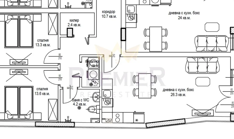 СТРАХОТЕН 3-СТАЕН, ЦВЕТЕН КВАРТАЛ - - снимка 3 - Имоти Премиер