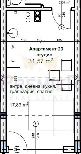 Студио с фронтална морска панорама в град Балчик -  - снимка 1 - Имоти Премиер