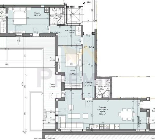 Three-bedroom apartment in Hristo Smirnenski district -  - snimka 3 - Imoti Premier