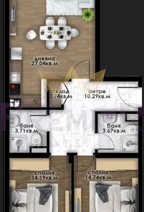 Real Estate Agency - Imoti Premier - imot - 1206443, Price: 139000 EUR