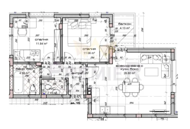 Real Estate Agency - Imoti Premier - imot - 964932, Price: 117900 EUR