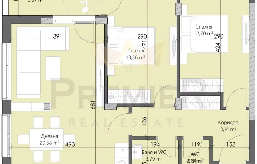 Three-room apartment in Karshiyaka -  - snimka 2 - Imoti Premier