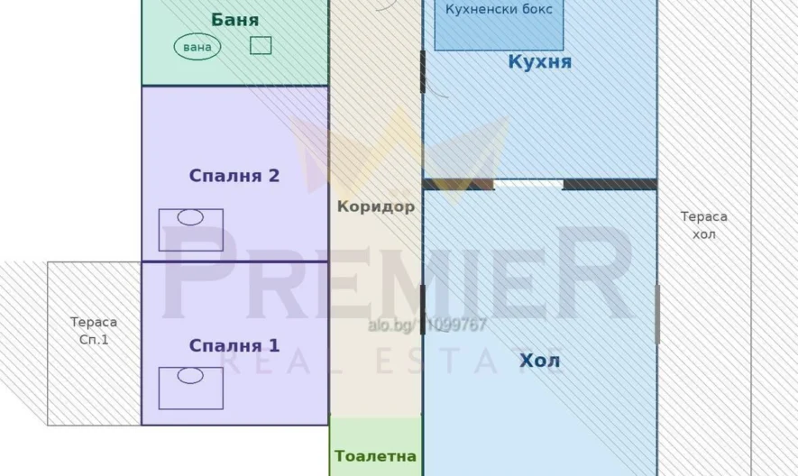 Three-room apartment in Marasha, Plovdiv -  - snimka 1 - Imoti Premier