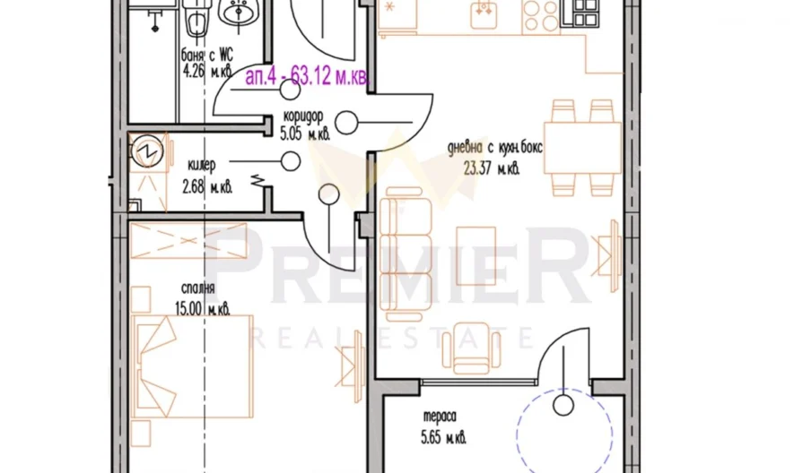 Агенция за недвижими имоти - Имоти Премиер - имот - 1155849, Цена: 142000 EUR