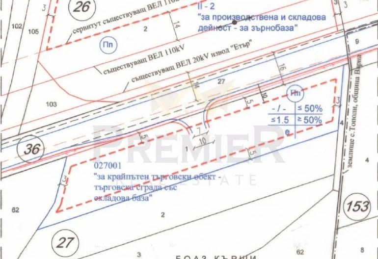 TOP PLOT FOR INDUSTRIAL USE, EZEROVO VILLAGE, 4000 SQ.M -  - snimka 1 - Imoti Premier