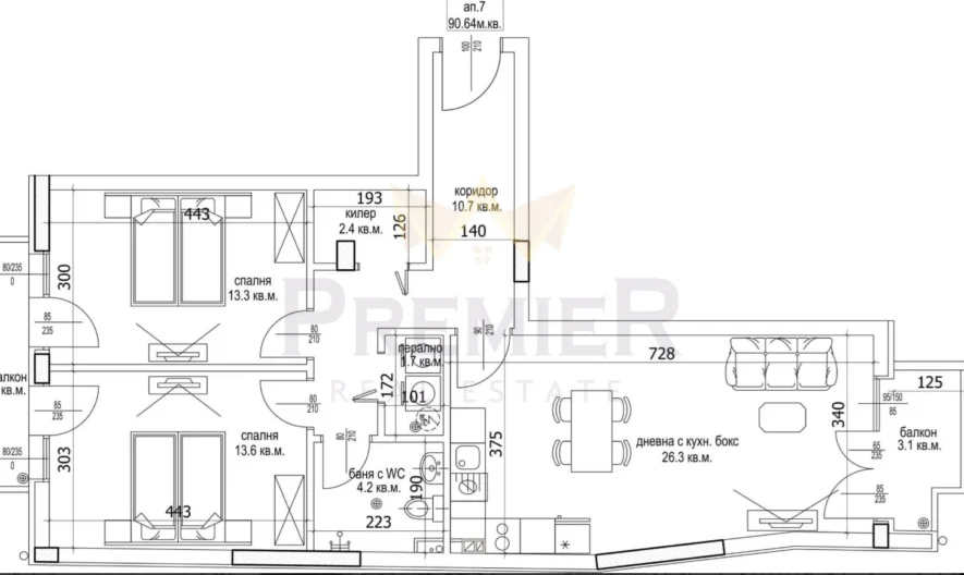 ТОП ТРИСТАЕН ЦВЕТЕН КВАРТАЛ -  - снимка 9 - Имоти Премиер