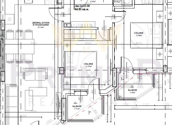 Агентство недвижимости - Имоти Премиер - имот - 1178635, Цена: 116997 EUR