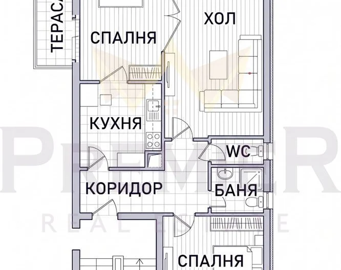 🏡 ТРЁХКОМНАТНАЯ КВАРТИРА В РАЙОНЕ СПОРТИВНОГО ЗАЛА – ТОП-ЛОКАЦИЯ! -  - снимка 17 - Имоти Премиер
