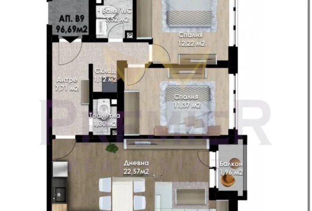 Агенция за недвижими имоти - Имоти Премиер - имот - 1196475, Цена: 135800 EUR