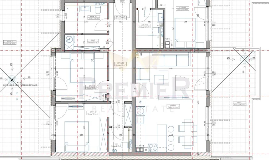 Тристаен апартамент, Азалия 4 -  - снимка 1 - Имоти Премиер