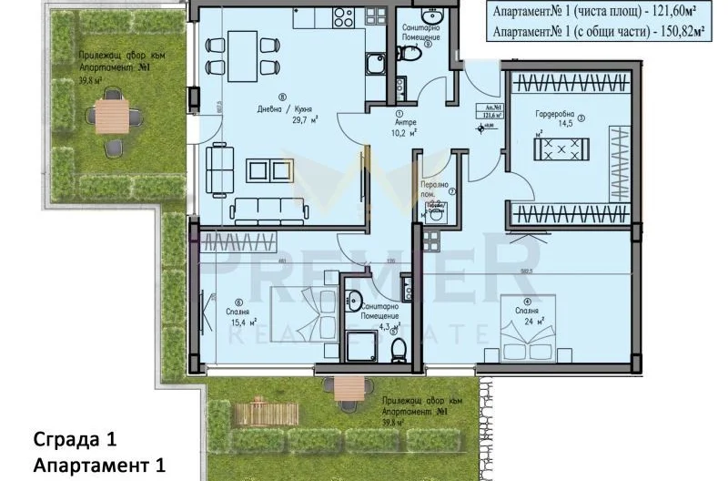 Тристаен апартамент, Бояна - - снимка 2 - Имоти Премиер