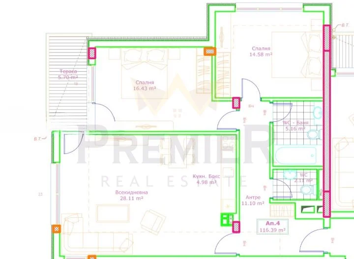 Тристаен апартамент комплекс Делта Хил - - снимка 14 - Имоти Премиер