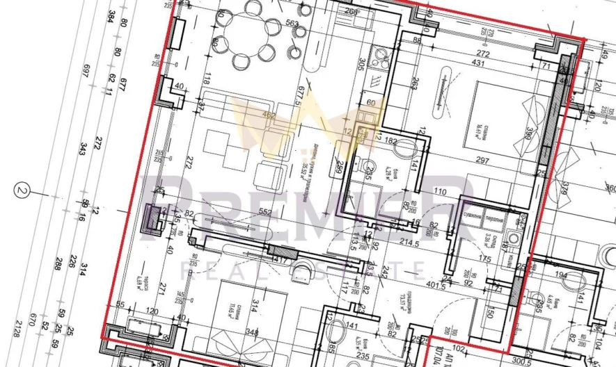 Тристаен апартамент, Малинова Долина - - снимка 1 - Имоти Премиер