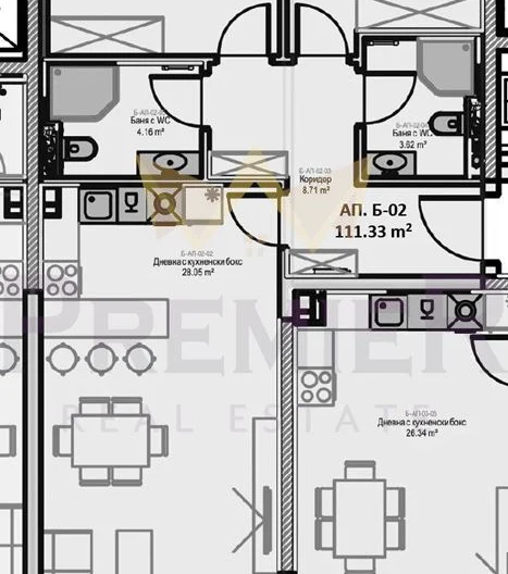 Тристаен апартамент, Младост 2 -  - снимка 4 - Имоти Премиер