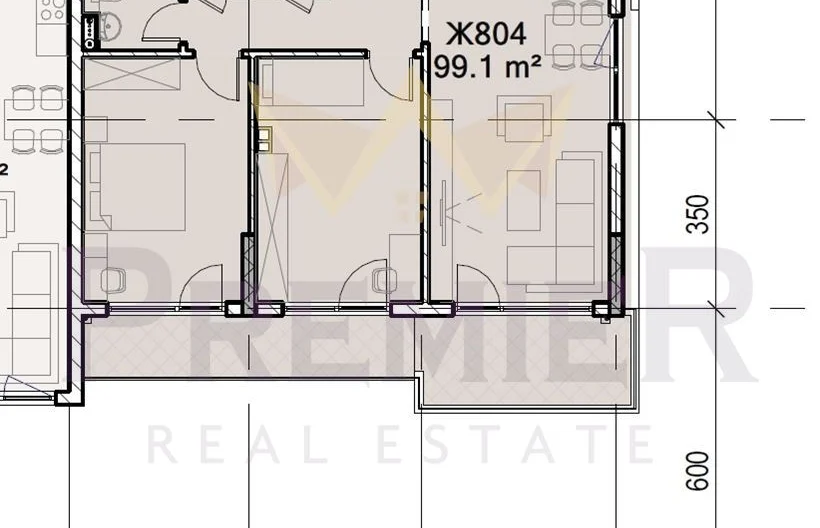 Тристаен апартамент, Полигона - - снимка 7 - Имоти Премиер